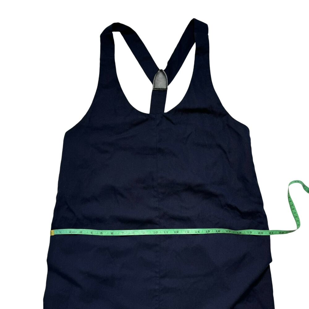 Vintage Navy Blue Maternity Overalls Dress Size 10 80s 90s Made in USA Jumper - Picture 9 of 11
